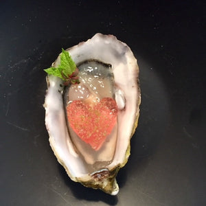 Oysters with 2017 Ghost Wines Adelaide Hills Rosé jelly