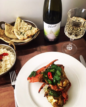 Indian-style Chilli Crab with 2014 Ghost Wines Clare Valley Pinot Gris